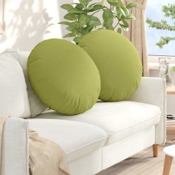 Coussins de siège 2 pcs Vert clair Ø80 x 29 cm tissu 553261553261