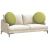 Coussins de siège 2 pcs Vert clair Ø80 x 29 cm tissu 553261553261