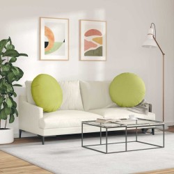 Coussins de siège 2 pcs Vert clair Ø80 x 29 cm tissu 553261553261