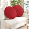 Coussins de siège 2 pcs Rouge Ø60 x 21 cm tissu 553263553263