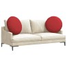 Coussins de siège 2 pcs Rouge Ø60 x 21 cm tissu 553263553263