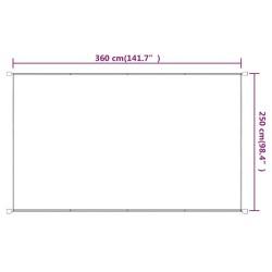 Auvent vertical Bleu 250x360 cm Tissu oxford 553265553265