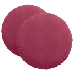 Coussins de siège 2 pcs Bordeaux Ø 80 x 29 cm Velours 553267553267