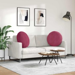 Coussins de siège 2 pcs Bordeaux Ø 80 x 29 cm Velours 553267553267