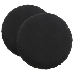 Coussins de siège 2 pcs Noir Ø 80 x 29 cm Velours 553268553268