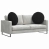 Coussins de siège 2 pcs Noir Ø 80 x 29 cm Velours 553268553268