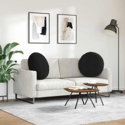 Coussins de siège 2 pcs Noir Ø 80 x 29 cm Velours 553268553268