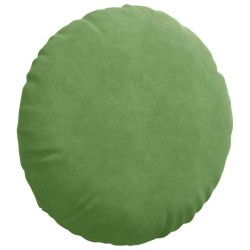 Coussins de siège 2 pcs Vert clair Ø60 x 21 cm Velours 553269553269
