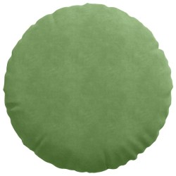 Coussins de siège 2 pcs Vert clair Ø60 x 21 cm Velours 553269553269