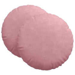 Coussins de siège 2 pcs Rose Ø60 x 21 cm Velours 553270553270