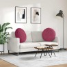 Coussins de siège 2 pcs Bordeaux Ø60 x 21 cm Velours 553271553271