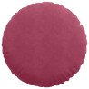 Coussins de siège 2 pcs Bordeaux Ø60 x 21 cm Velours 553271553271