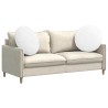 Coussins de siège 2 pcs Blanc Ø60 x 21 cm tissu 553272553272