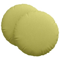 Coussins de siège 2 pcs Vert clair Ø60 x 21 cm tissu 553273553273