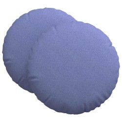 Coussins de siège 2 pcs Bleu denim Ø60 x 21 cm tissu 553274553274