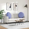 Coussins de siège 2 pcs Bleu denim Ø60 x 21 cm tissu 553274553274