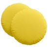Coussins de siège 2 pcs Jaune clair Ø60 x 21 cm tissu 553275553275