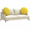 Coussins de siège 2 pcs Jaune clair Ø60 x 21 cm tissu 553275553275