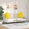 Coussins de siège 2 pcs Jaune clair Ø60 x 21 cm tissu 553275553275
