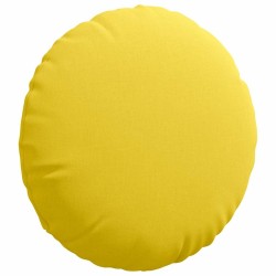 Coussins de siège 2 pcs Jaune clair Ø60 x 21 cm tissu 553275553275