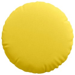 Coussins de siège 2 pcs Jaune clair Ø60 x 21 cm tissu 553275553275