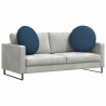 Coussins de siège 2 pcs Bleu Ø60 x 21 cm tissu 553278553278