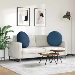 Coussins de siège 2 pcs Bleu Ø60 x 21 cm tissu 553278553278