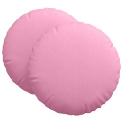 Coussins de siège 2 pcs Rose Ø60 x 21 cm tissu 553280553280