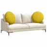 Coussins de siège 2 pcs Jaune Ø60 x 21 cm Velours 553282553282