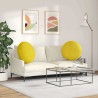 Coussins de siège 2 pcs Jaune Ø60 x 21 cm Velours 553282553282