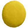 Coussins de siège 2 pcs Jaune Ø60 x 21 cm Velours 553282553282