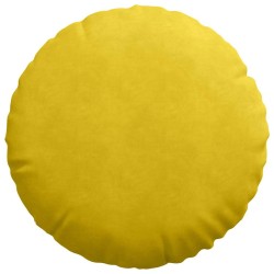 Coussins de siège 2 pcs Jaune Ø60 x 21 cm Velours 553282553282