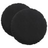 Coussins de siège 2 pcs Noir Ø60 x 21 cm Velours 553283553283