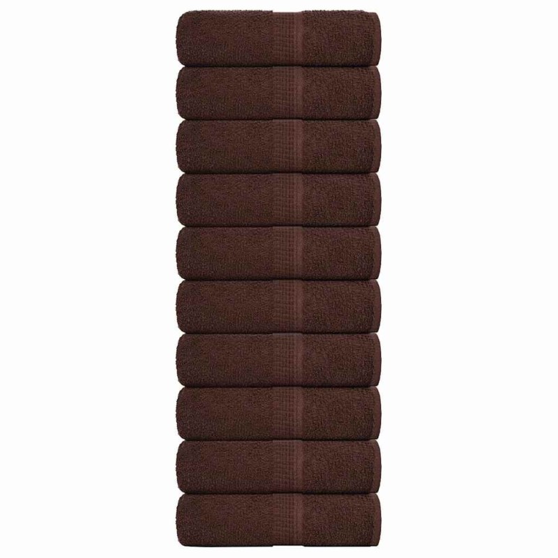 Serviettes de toilette FROGN 10 pièces Marron 30x30 cm 360 g/m² 553302553302