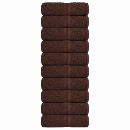Serviettes de toilette FROGN 10 pièces Marron 30x30 cm 360 g/m² 553302553302