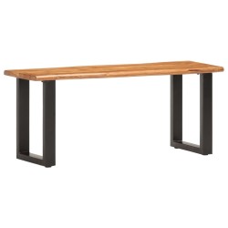 Banc au bord naturel du bois 110 cm Bois d'acacia solide acier 553308553308