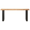 Banc au bord naturel du bois 110 cm Bois d'acacia solide acier 553308553308