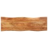 Banc au bord naturel du bois 110 cm Bois d'acacia solide acier 553308553308