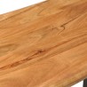 Banc au bord naturel du bois 110 cm Bois d'acacia solide acier 553308553308