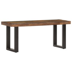 Banc 110 cm Bois de récupération solide et acier 553309553309
