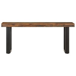 Banc 110 cm Bois de récupération solide et acier 553309553309