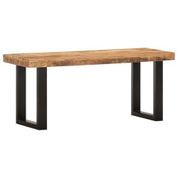 Banc 110 cm Bois de manguier brut massif et acier 553310553310