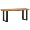 Banc 110 cm Bois de manguier brut massif et acier 553310553310