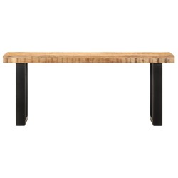 Banc 110 cm Bois de manguier brut massif et acier 553310553310