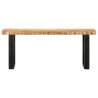 Banc 110 cm Bois de manguier brut massif et acier 553310553310