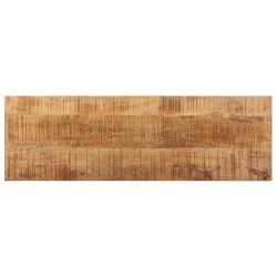 Banc 110 cm Bois de manguier brut massif et acier 553310553310