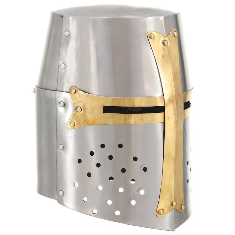 Casque de chevalier croisé antique pour GN Argenté Acier 553323553323