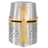 Casque de chevalier croisé antique pour GN Argenté Acier 553323553323