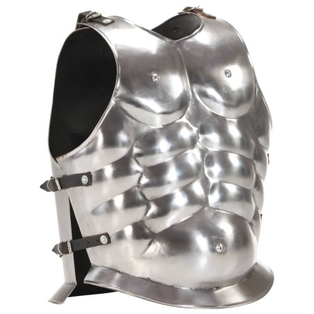 Cuirasse d'armure corporelle de soldat romain GN Argenté Acier 553327553327