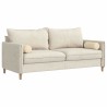 Coussins d'accent 2 pcs Crème Ø 15 x 40 cm tissu 553343553343